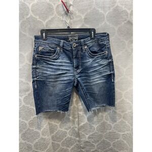 Salvage Denim Shorts Womens Mayhem‎ Straight Regular Fit Blue Wash